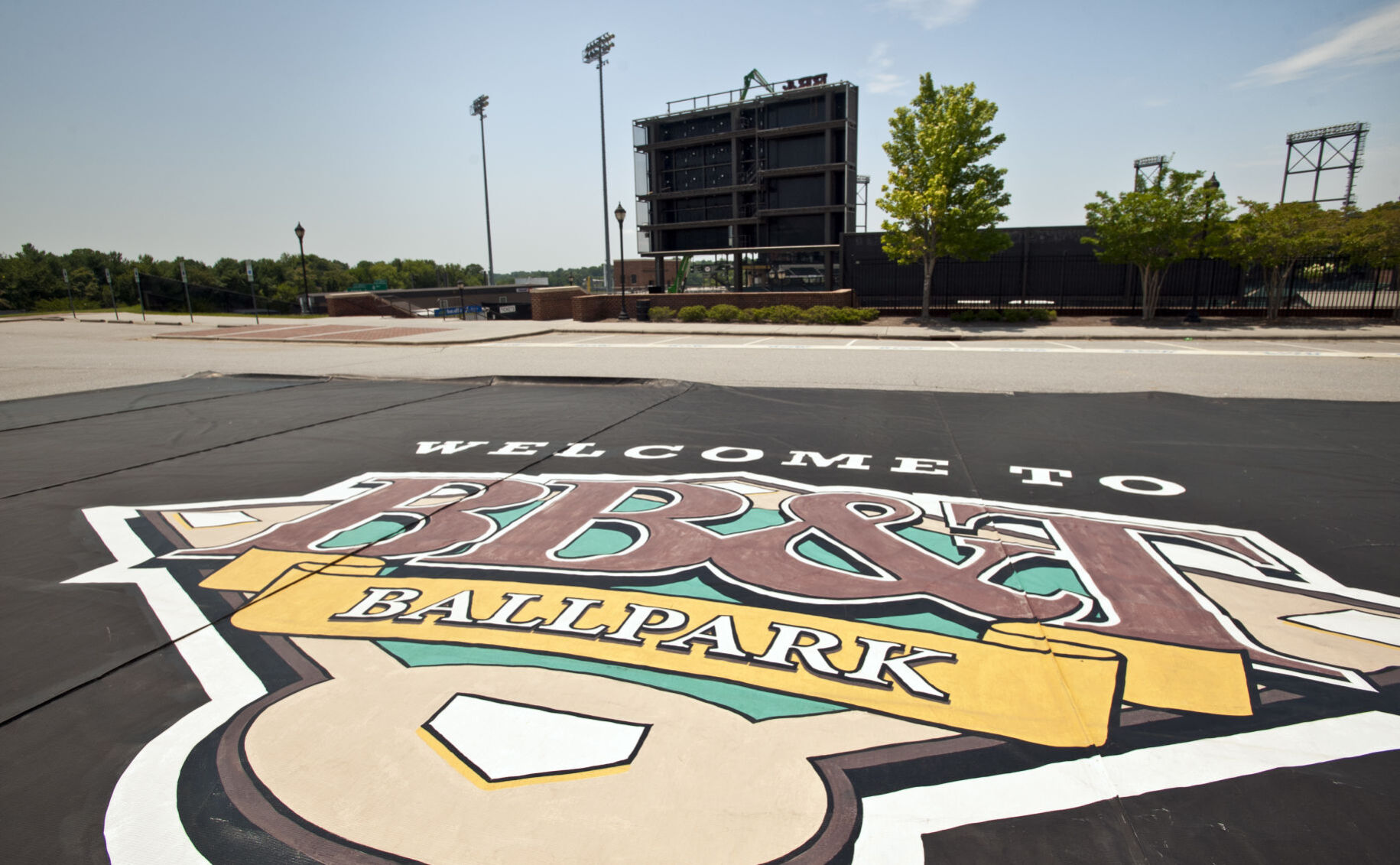 BB&T Ballpark sign removal